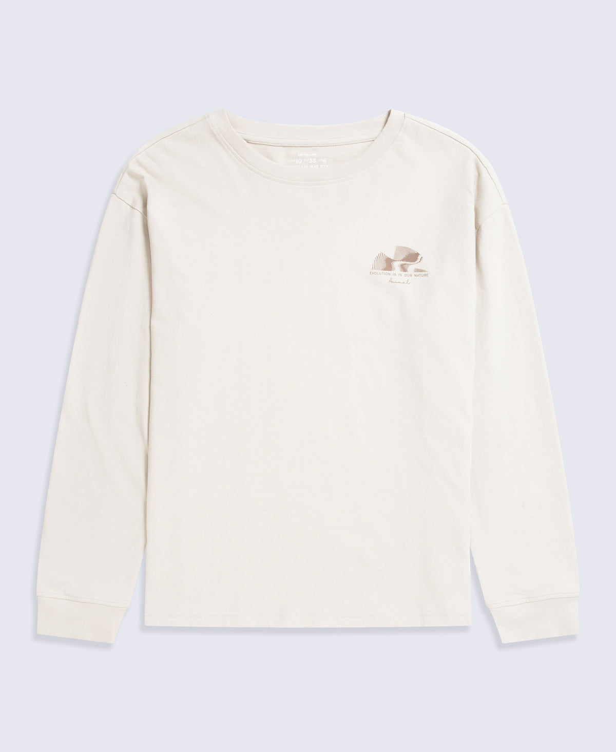 Tamsin Womens Long Sleeve Graphic T Shirt - Off White