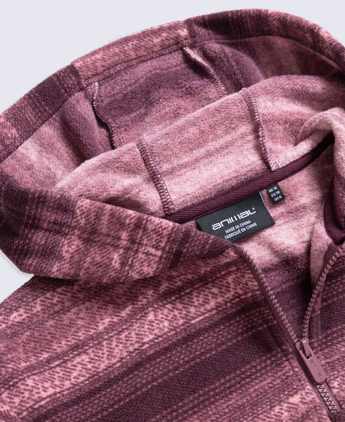 Rosie Womens Half-Zip Stripe Hoodie - Pink