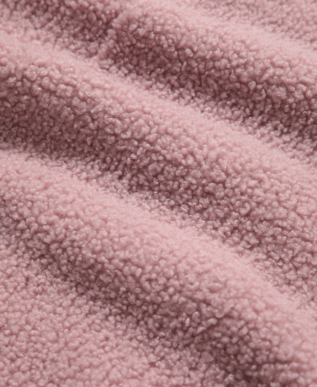 Mena Boucle Zip Front Fleece - Light Pink