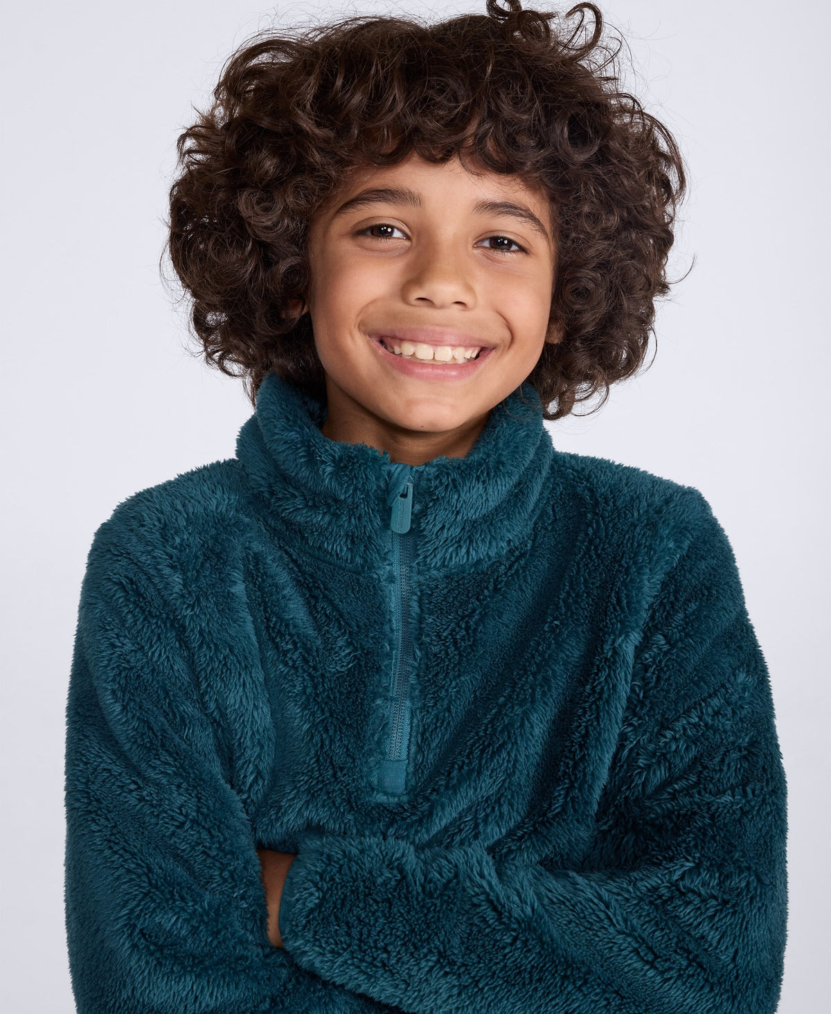 Teddy Kids Half-Zip Fleece - Dark Green