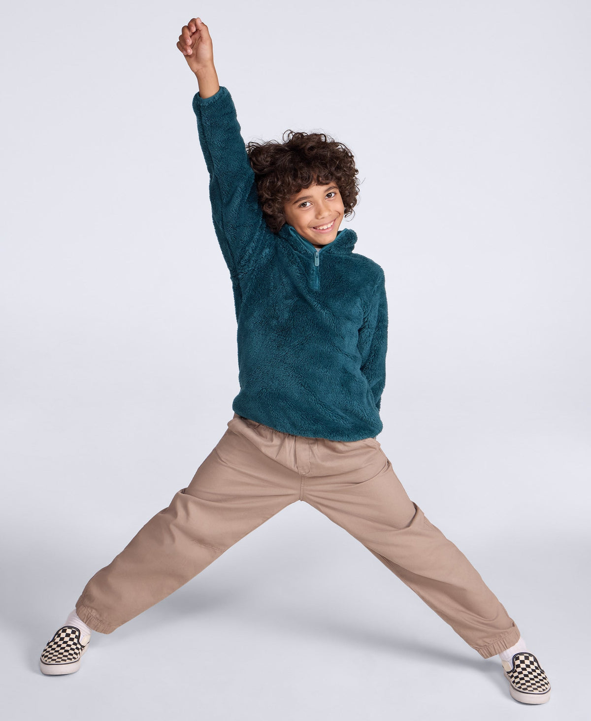 Teddy Kids Half-Zip Fleece - Dark Green