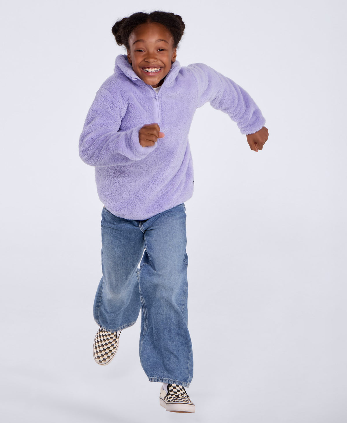 Teddy Kids Half-Zip Fleece - Light Purple