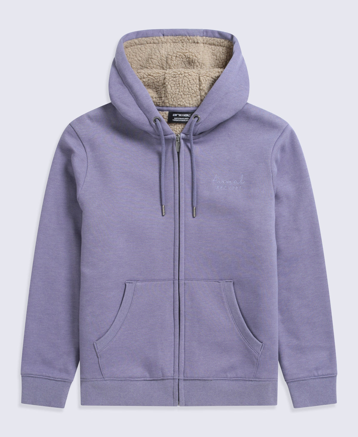 Zuri Womens Sherpa Lined Hoodie - Blue
