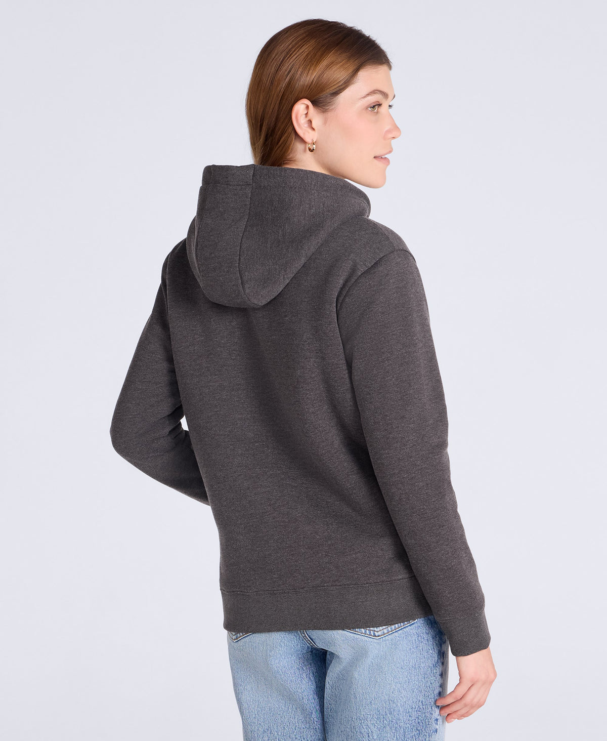 Zuri Womens Sherpa Lined Hoodie - Brown