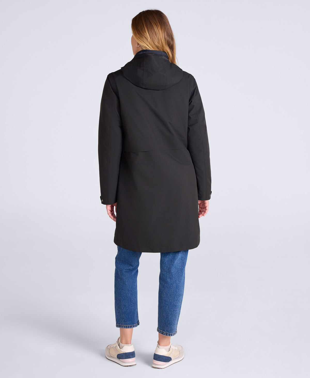 Luna Womens 3 in 1 Long Waterproof Jacket - Black