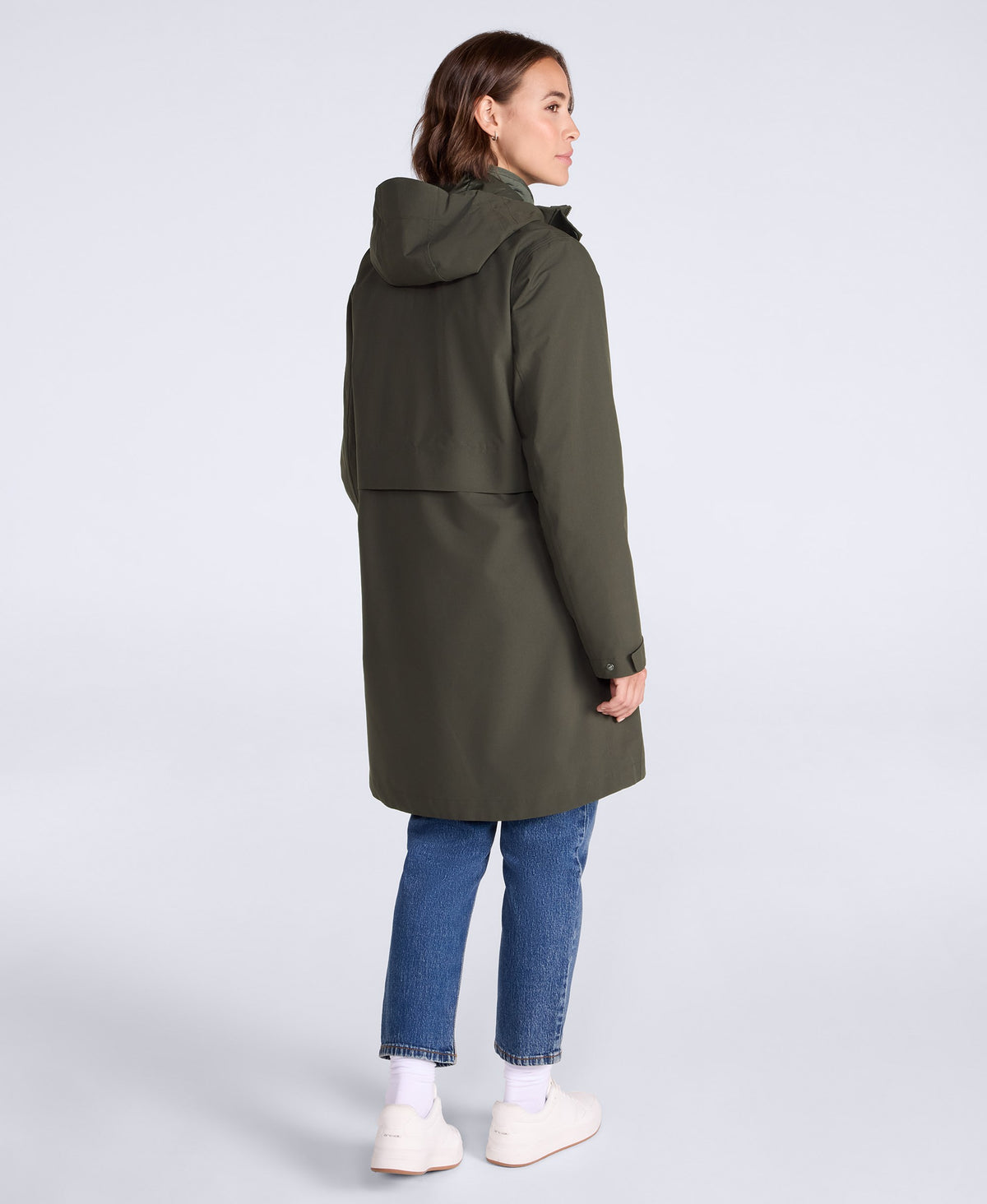 Luna Womens 3 in 1 Long Waterproof Jacket - Khaki