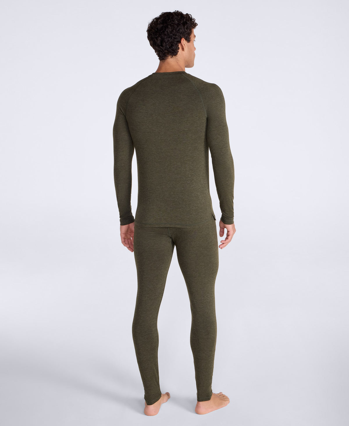 Keep the Heat Mens Base Layer Long Sleeve Top - Khaki