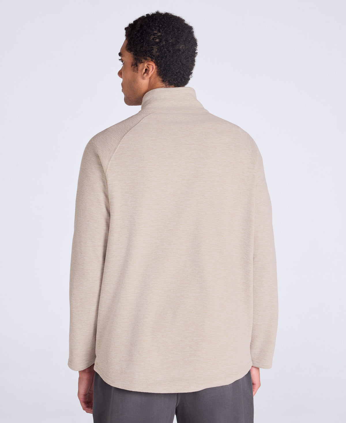 Riga Mens Melange Fleece - Light Brown