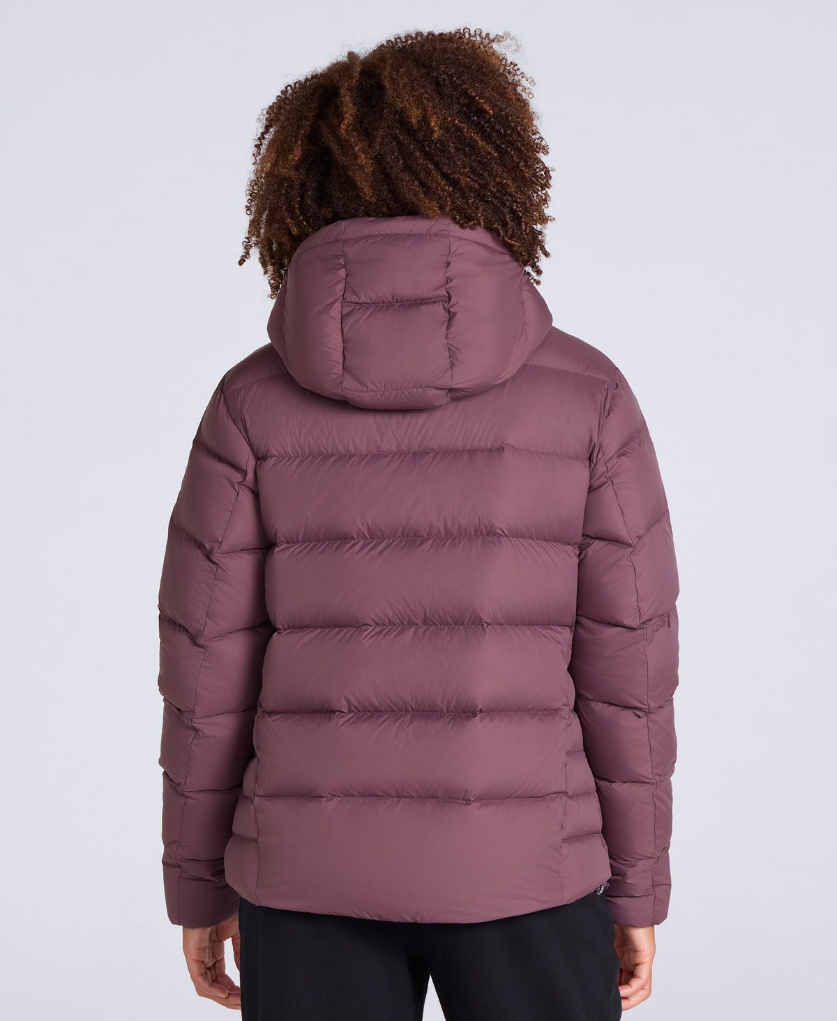 Stratus Womens Hooded Extreme Down Packable Jacket - Dark Purple