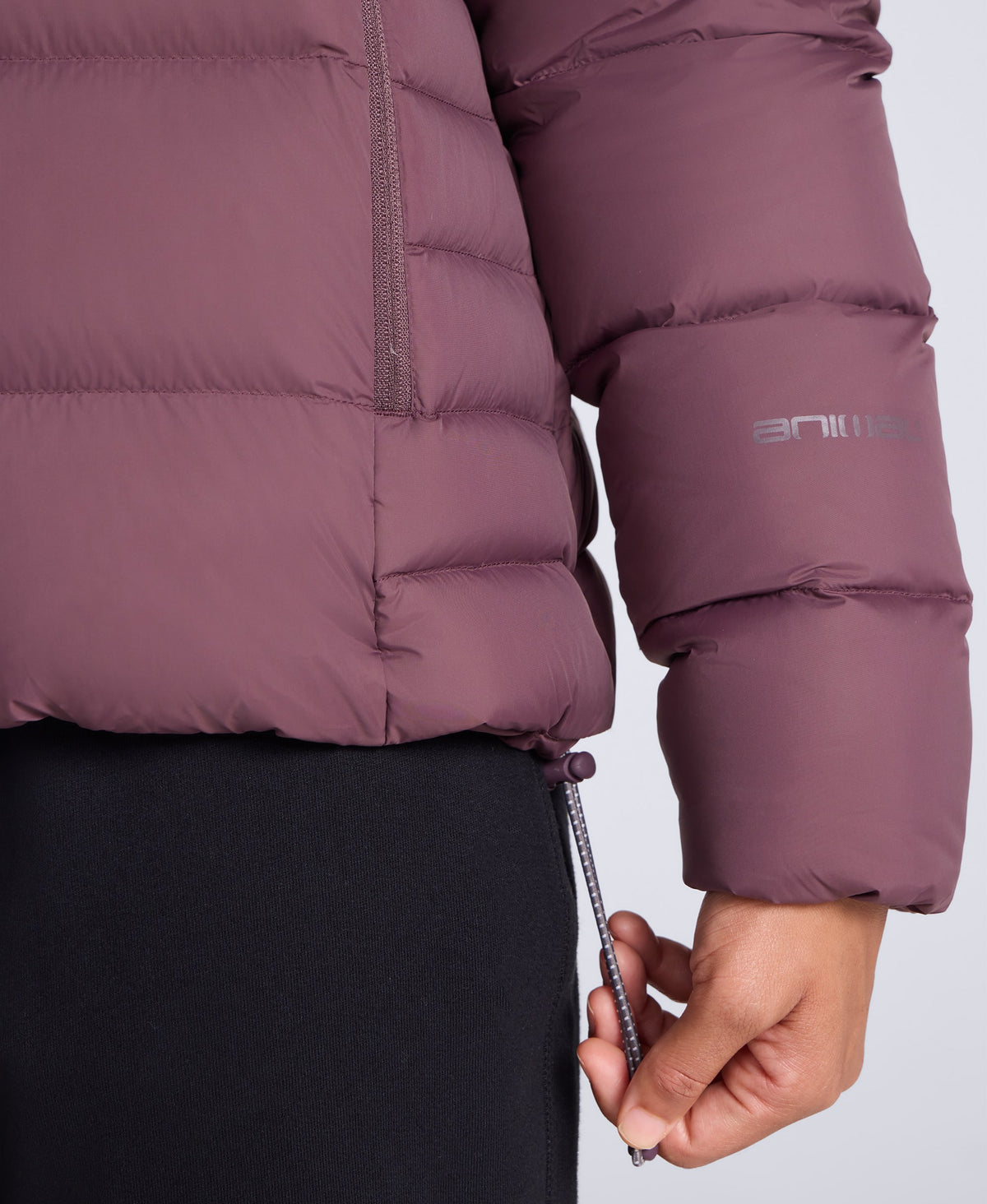 Stratus Womens Hooded Extreme Down Packable Jacket - Dark Purple