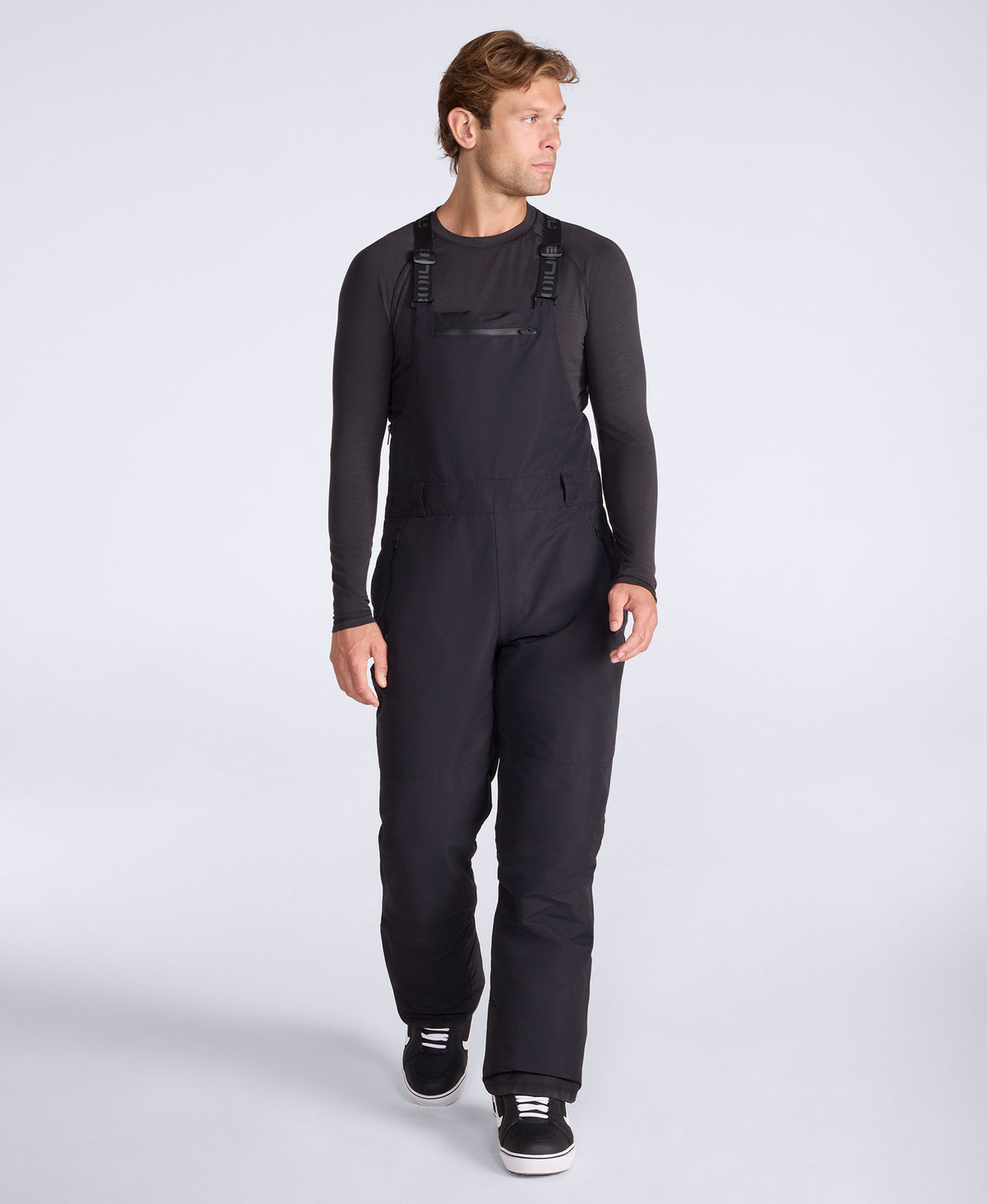 Eris Men's Waterproof Bib Front Ski Pants - Black