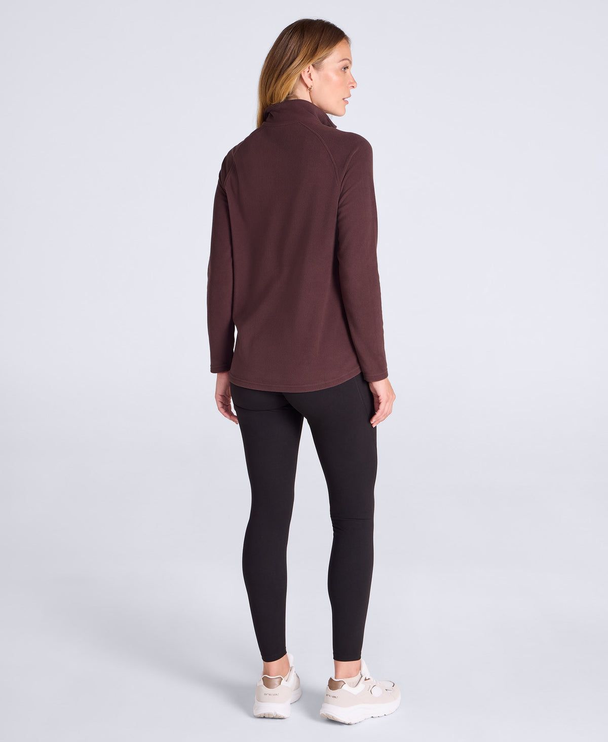Prague Womens Half-Zip Fleece - Brown