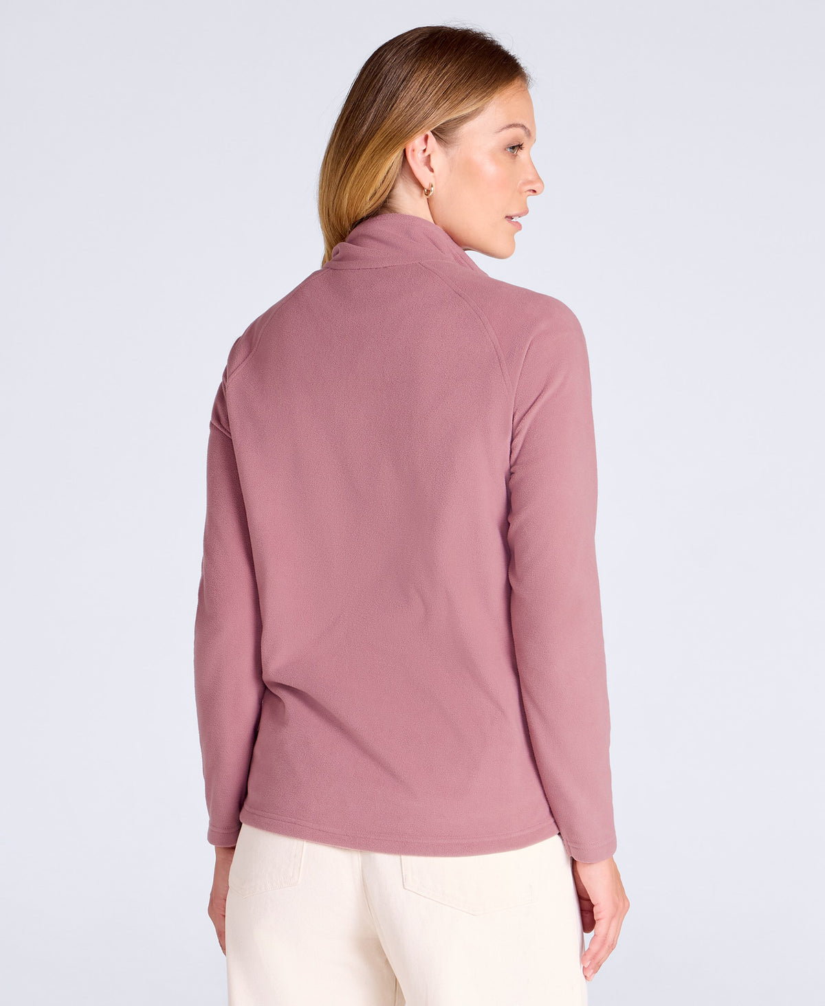 Prague Womens Half-Zip Fleece - Pale Pink