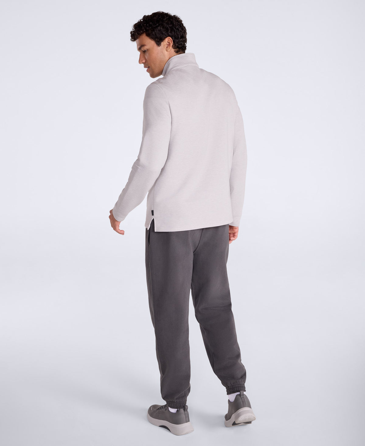 Sebastian Mens Ottoman Rib Fleece - Grey