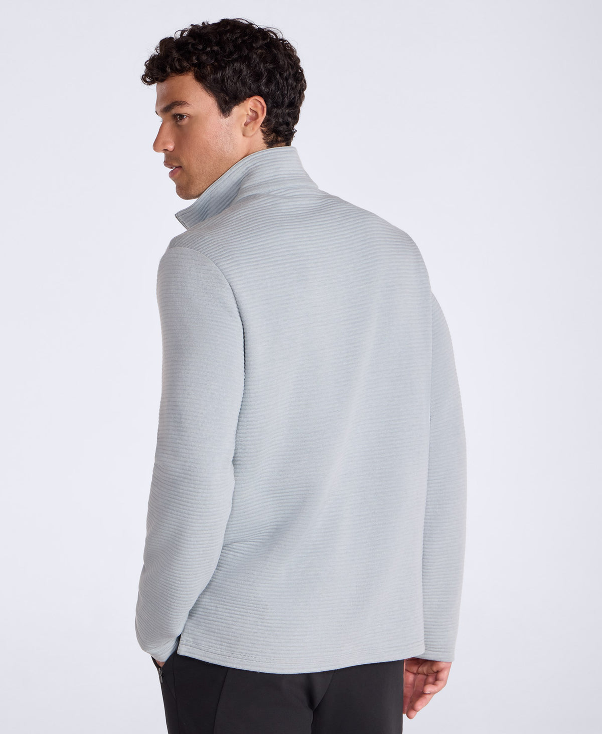 Sebastian Mens Ottoman Rib Fleece - Pale Green
