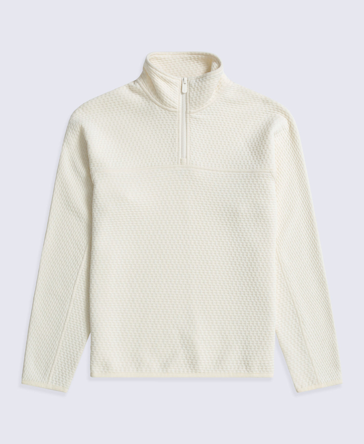 Dani Dimple Womens Half Zip Texture Fleece - Cream