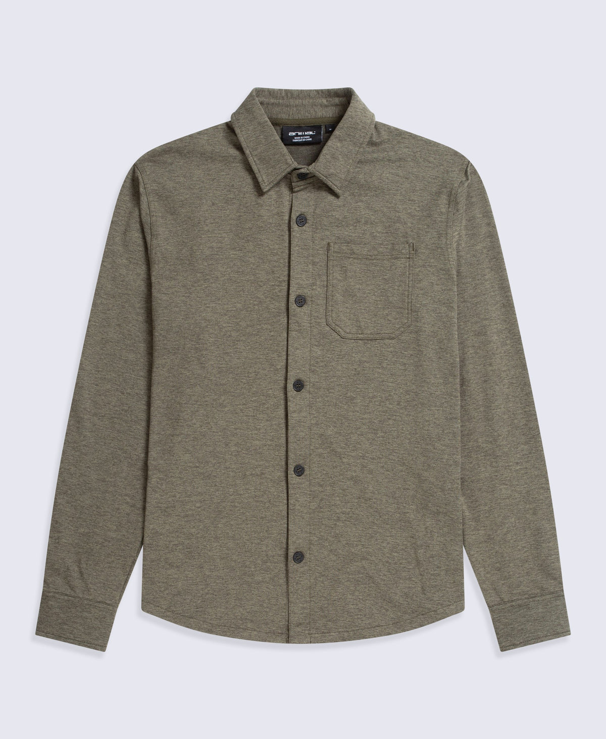 Mens Ethan Jersey Shirt - Dark Khaki
