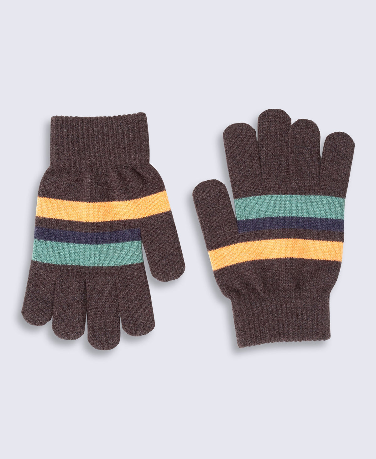 Kids Sherpa Lined Hat Snood Glove Set - Brown