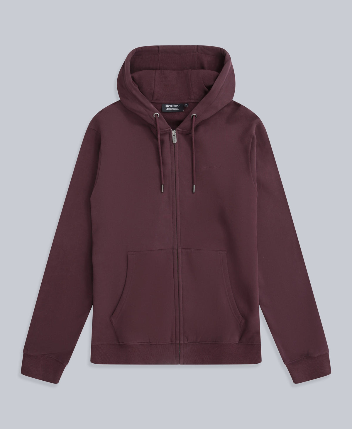 Woody Mens Zip Hoodie - Burgundy