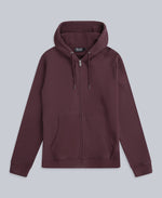 Woody Mens Zip Hoodie - Burgundy