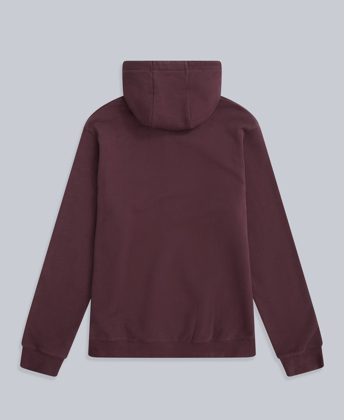 Woody Mens Zip Hoodie - Burgundy