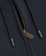 Woody Mens Zip Hoodie - Dark Blue