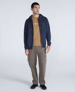 Woody Mens Zip Hoodie - Dark Blue