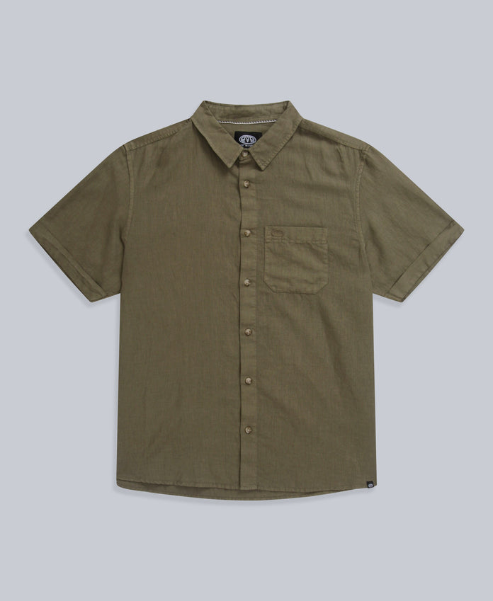 Bayside Mens Organic Shirt - Dark Green