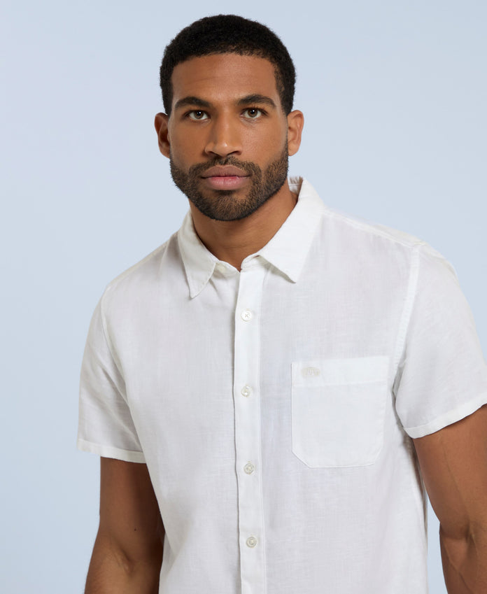 Bayside Mens Organic Shirt - White
