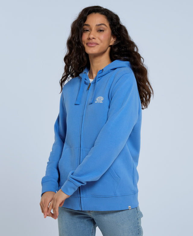 Nikki Womens Organic Zip Hoodie - Bright Blue