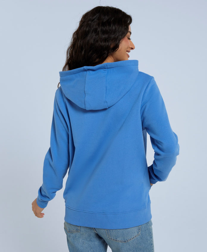 Nikki Womens Organic Zip Hoodie - Bright Blue