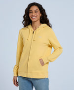 Nikki Womens Organic Zip Hoodie - Pale Yellow