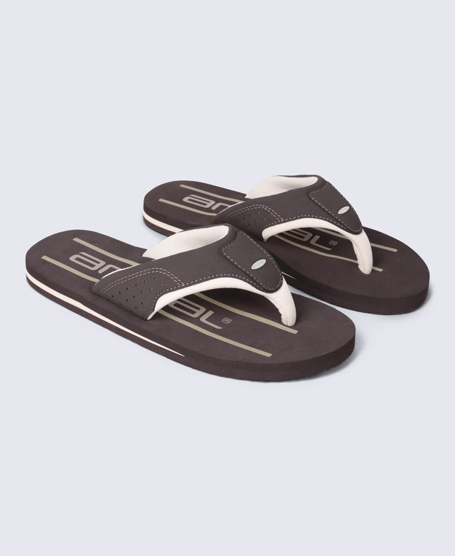 Jekyl Mens Flip-Flops - Dark Brown