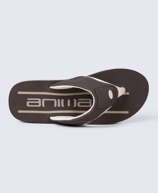 Jekyl Mens Flip-Flops - Dark Brown