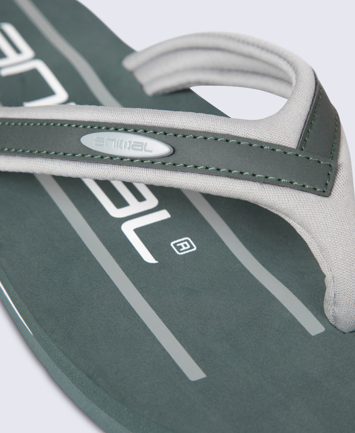 Jekyl Mens Flip-Flops - Dark Khaki