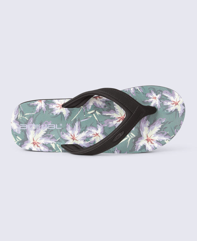 Jekyl Mens Flip-Flops - Dark Green