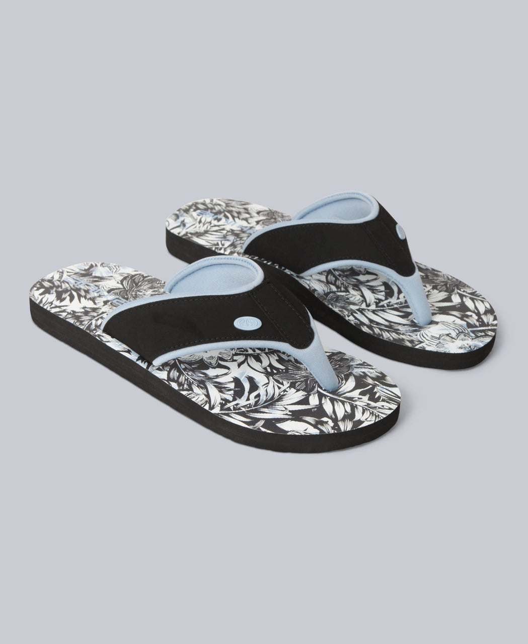 Swish Womens Recycled FlipFlops Jet Black Animal