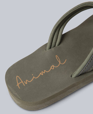 Swish Womens Flip-Flops - Dark Khaki