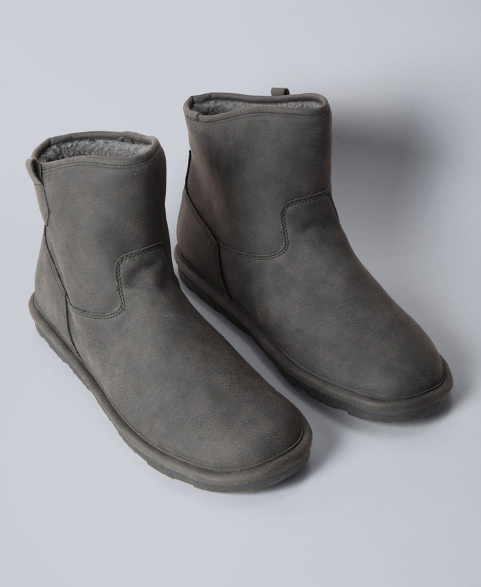 Mens Slipper Boots - Grey
