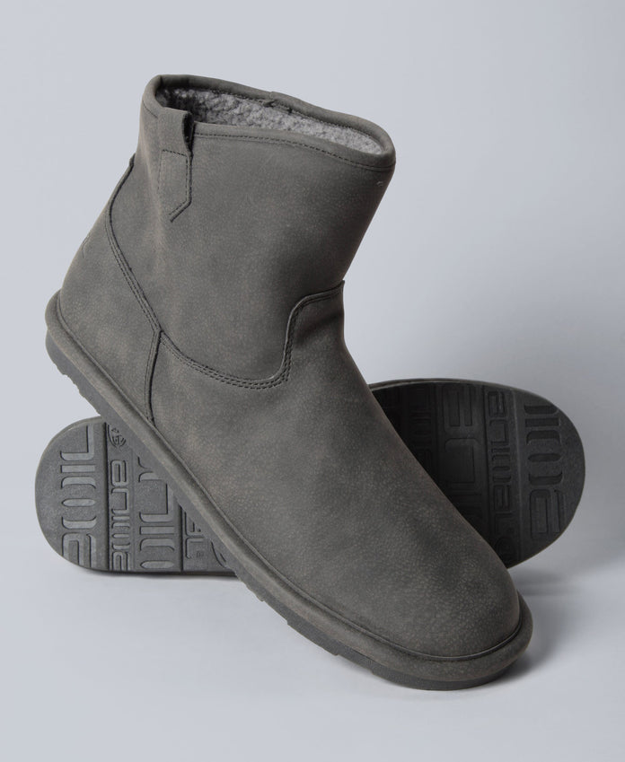 Mens Slipper Boots - Grey