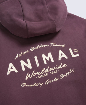 River Mens Hoodie - Berry