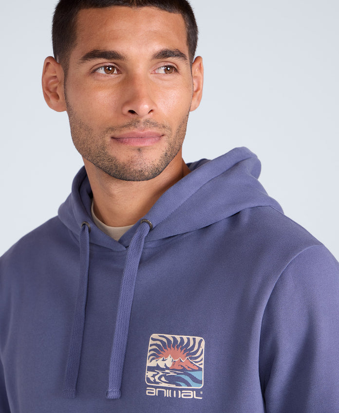 River Mens Hoodie - Corn Blue