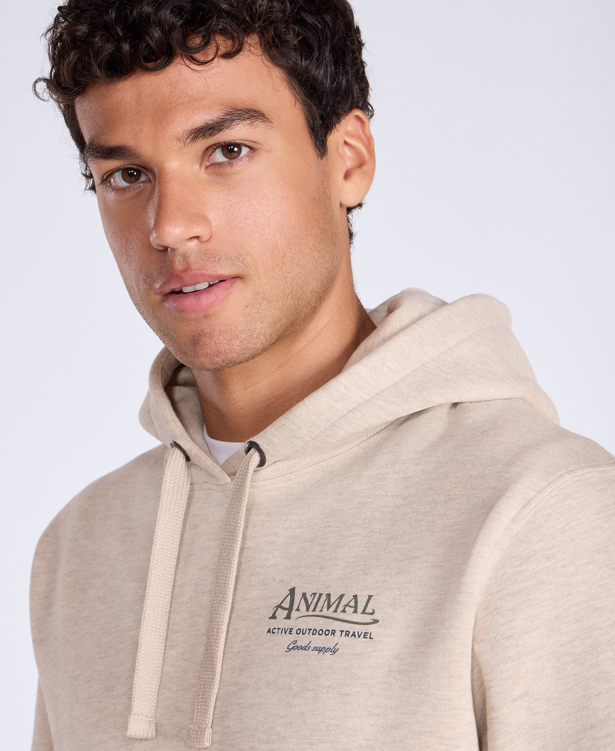 River Mens Hoodie - Cream