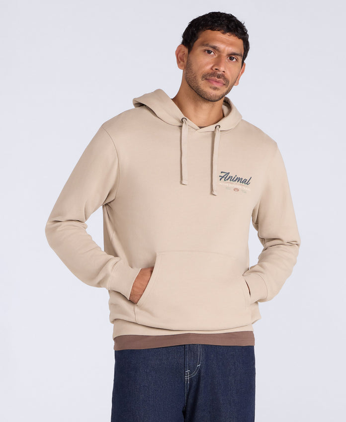 River Mens Hoodie - Dark Beige