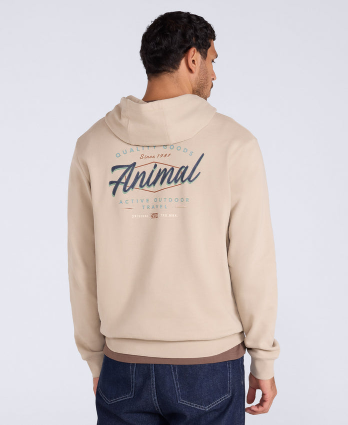 River Mens Hoodie - Dark Beige