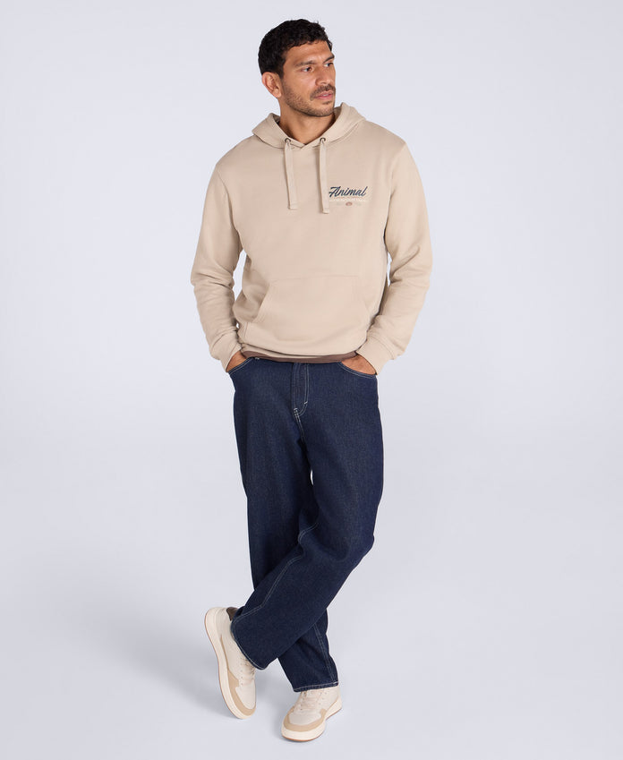 River Mens Hoodie - Dark Beige