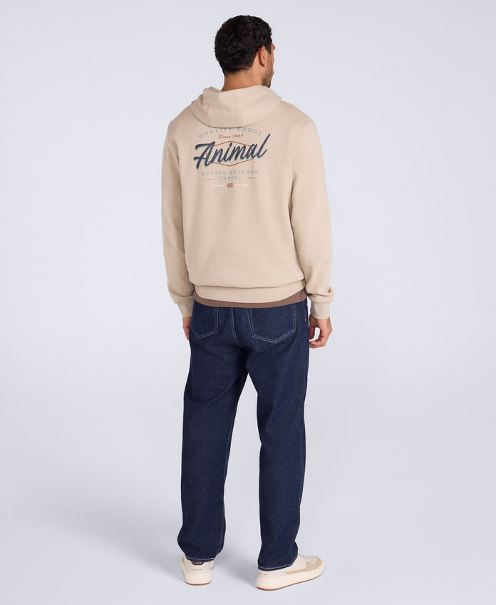 River Mens Hoodie - Dark Beige