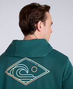 River Mens Hoodie - Dark Green