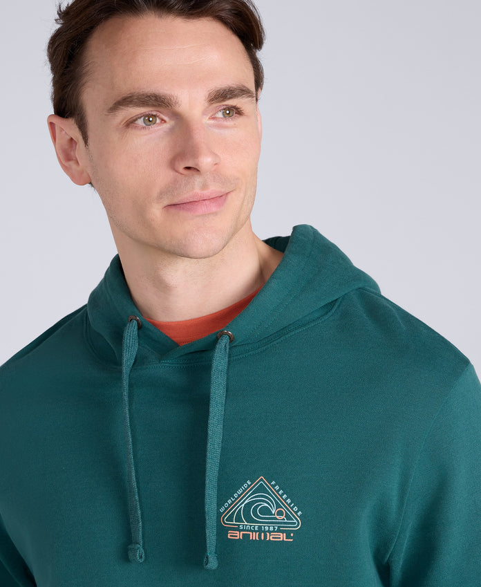 River Mens Hoodie - Dark Green