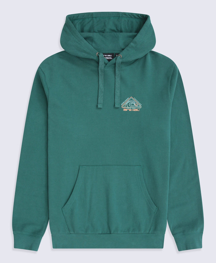 River Mens Hoodie - Dark Green